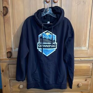 Quinnipiac Black Hoodie with Logo